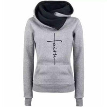 Load image into Gallery viewer, Hoodies Sweatshirts Women Faith Embroidered Sweatshirt Long Sleeve Pullovers Casual, FREE SHIPPING!
