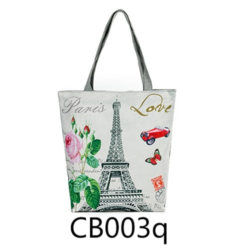 Miyahouse Floral Printed Handbag Women Shoulder Bag Canvas All Seasons Beach Bag, Daily Use Shopping Bag, FREE SHIPPING!