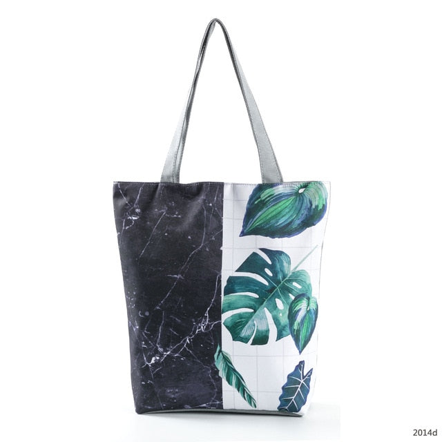 Miyahouse Floral Printed Handbag Women Shoulder Bag Canvas All Seasons Beach Bag, Daily Use Shopping Bag, FREE SHIPPING!