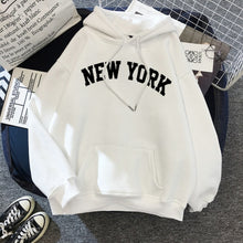 Load image into Gallery viewer, NEW Sweatshirts velvet winter Women&#39;s NEW YORK printing Hooded Female 2020 Cotton Thicken Warm Hoodies Lady Autumn Tops
