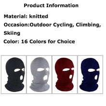 Load image into Gallery viewer, Full Face Cover Ski Mask Hat 3 Holes Balaclava Army Tactical CS Windproof Knit Beanies Bonnet Winter Warm Unisex Caps, FREE SHIPPING!
