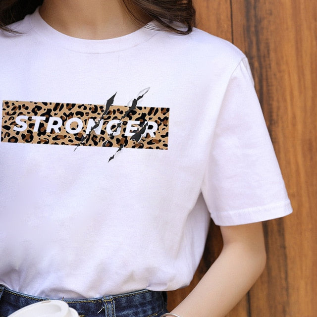 Fashion Shirt Lips Leopard Graphic T Shirt Women Tops Base O-neck, Black Tees Kiss Leopard Lip Funny Girls T-shirt, FREE SHIPPING!