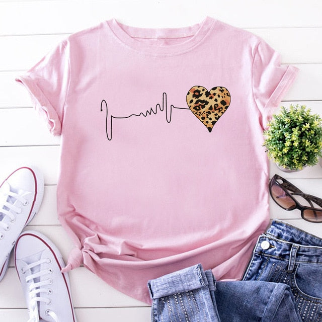 Fashion Shirt Lips Leopard Graphic T Shirt Women Tops Base O-neck, Black Tees Kiss Leopard Lip Funny Girls T-shirt, FREE SHIPPING!