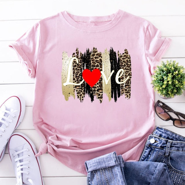 Fashion Shirt Lips Leopard Graphic T Shirt Women Tops Base O-neck, Black Tees Kiss Leopard Lip Funny Girls T-shirt, FREE SHIPPING!