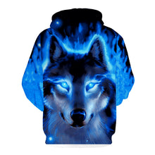 Load image into Gallery viewer, Fashion Men Wolf Animal 3D Printed Hooded Hoodies Men / Women&#39;s Shinning Wolf Design Sweatshirts 3D Harajuku Hoody
