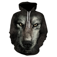 Load image into Gallery viewer, Fashion Men Wolf Animal 3D Printed Hooded Hoodies Men / Women&#39;s Shinning Wolf Design Sweatshirts 3D Harajuku Hoody
