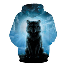 Load image into Gallery viewer, Fashion Men Wolf Animal 3D Printed Hooded Hoodies Men / Women&#39;s Shinning Wolf Design Sweatshirts 3D Harajuku Hoody
