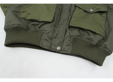 Load image into Gallery viewer, Artsnie Bomber Jacket Women Army Green Warm Zipper Pockets Winter Coat, Female Jacket Parkas, FREE SHIPPING!
