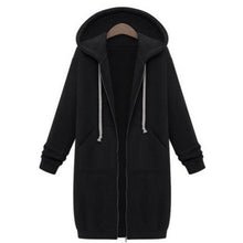 Load image into Gallery viewer, Casual Women Long Hoodies, Sweatshirt Coat Zip Up Outerwear&#39;s Hooded Jacket Winter Pockets Outwear Tops, FREE SHIPPING!
