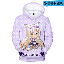 Load image into Gallery viewer, New 3D NEKOPARA Hoodie Sweatshirts Long Sleeve Hip Hop Harajuku Hoodies Winter Warm Sweatshirts Pullover Fashion Hoody Tops, FREE SHIPPING!
