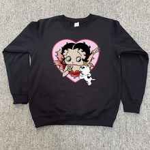 Load image into Gallery viewer, Vintage Cartoon Print Girl&#39;s Pullover Thick Warm Long Sleeve Hoodies Plus Size Loose Women Sweatshirts, FREE SHIPPING!
