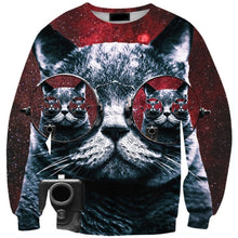 Load image into Gallery viewer, XS-7XL Fashion T-Shirt Galaxy Space, animal, Gangster, Cat, Funny, 3D Print, Casual Hooded, Jacket Hoodies Sweatshirts, FREE SHIPPING!
